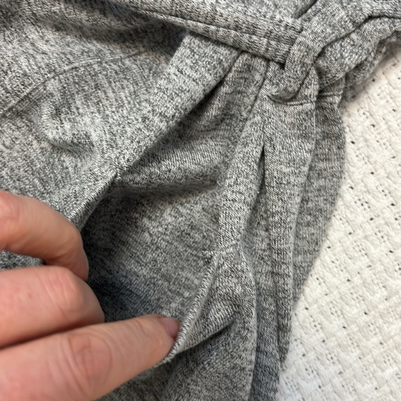 BANANA REPUBLIC long cardigan duster robe kimono style self tying belt grey lge - Picture 9 of 14